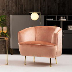 Fauteuil NORI - Velours Blush