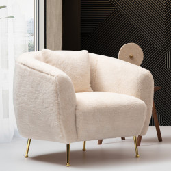 Fauteuil PELLICCIA - Cream & Gold