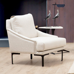 Fauteuil GIMILANO - Bouclette Crème