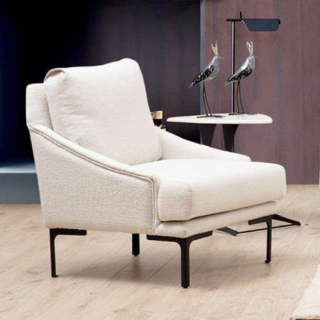 Fauteuil GIMILANO - Bouclette Crème Fauteuil GIMILANO - Bouclette Crème