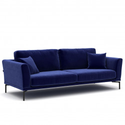 Canapé 3 places MASSIMO - Bleu Cobalt
