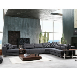 Salon complet modulaire NOTTI - Gris ou Taupe