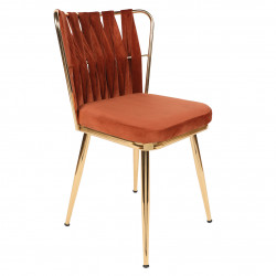 Chaise COUTURE Black - Velours Crème