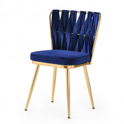 Chaise COUTURE Gold - Velours Cannelle