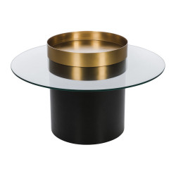 Duo de tables basses LOTTI - Laiton doré & Acier mat black