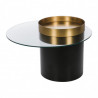 Duo de tables basses LOTTI - Laiton doré & Acier mat black