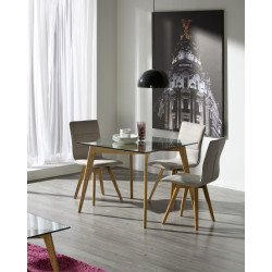 TABLE A MANGER CRISTAL CARREE