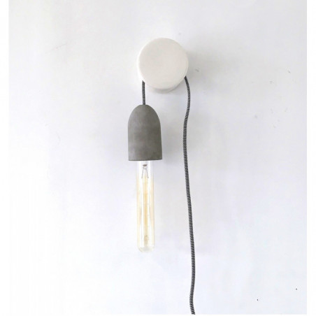 SUSPENSION DOUILLE BETON OU BOIS + AMPOULE EDISON SELON DISPO SUSPENSION DOUILLE BETON OU BOIS + AMPOULE EDISON SELON DISPO