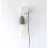 SUSPENSION DOUILLE BETON OU BOIS + AMPOULE EDISON SELON DISPO