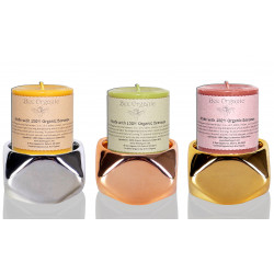 Trio de bougeoirs - Cuivre & Chrome