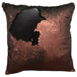 Coussin CHIC Cuivre mat & Noir