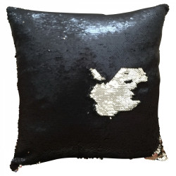 Coussin CHIC NOIR mat & Argent
