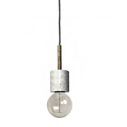 SUSPENSION Marbre Blanc & Nickel argenté