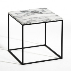 Table ou Chevet en Marbre blanc Carrare SQUIZZ