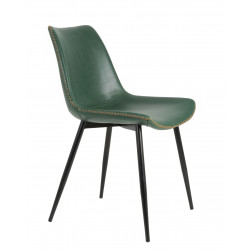 Chaise Santa cuir Emeraude