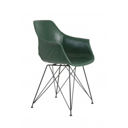 Chaise SANTOS cuir Emeraude