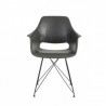 Chaise SANTOS cuir Ardoise