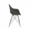 Chaise SANTOS cuir Ardoise