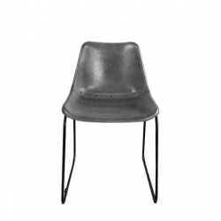 Chaise CUBANA cuir - Gris