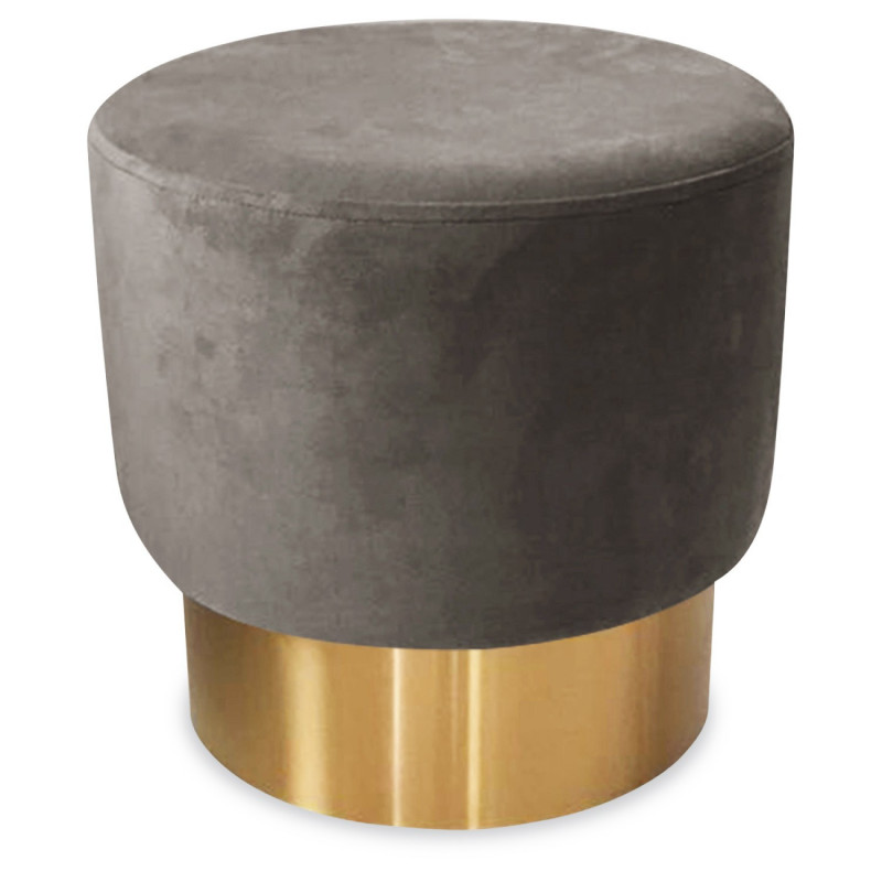 Tabouret YOAN Velours - Gris