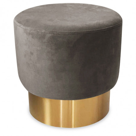 Tabouret YOAN Velours - Gris Tabouret YOAN Velours - Gris