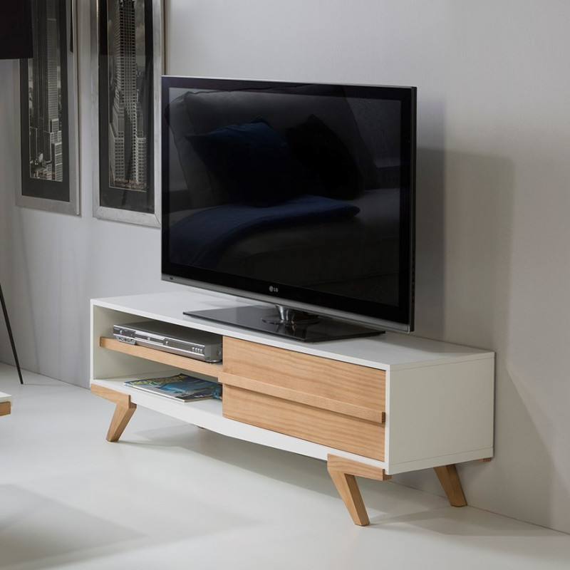 CANDY - Meuble TV Blanc