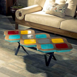 Table Basse RIO - Noyer & Colors 