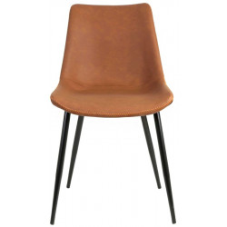 Chaise SANTA cuir Camel