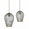 SUSPENSION YAPY - Acier argent brut / Bronze doré