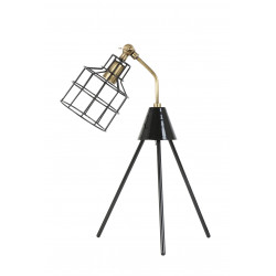 Lampe tripod à poser ALBAN - Bronze & Noir laqué