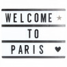 Boîte d'affichage lumineuse 32x25cm - Black - 100 Lettres