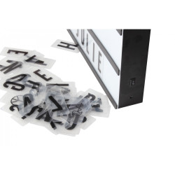 Boîte d'affichage lumineuse 32x25cm - Black - 100 Lettres