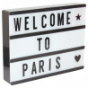 Boîte d'affichage lumineuse 32x25cm - Black - 100 Lettres
