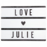 Boîte d'affichage lumineuse 32x25cm - Black - 100 Lettres