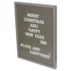 Boîte d'affichage MESSENGER - 40x50cm - GRIS - 180 Lettres