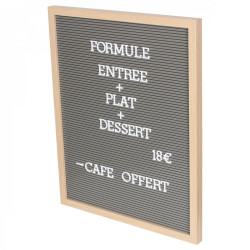 Boîte d'affichage MESSENGER - 40x50cm - CHÊNE - 180 Lettres