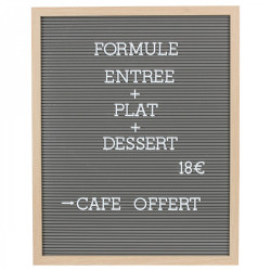 Boîte d'affichage MESSENGER - 40x50cm - CHÊNE - 180 Lettres
