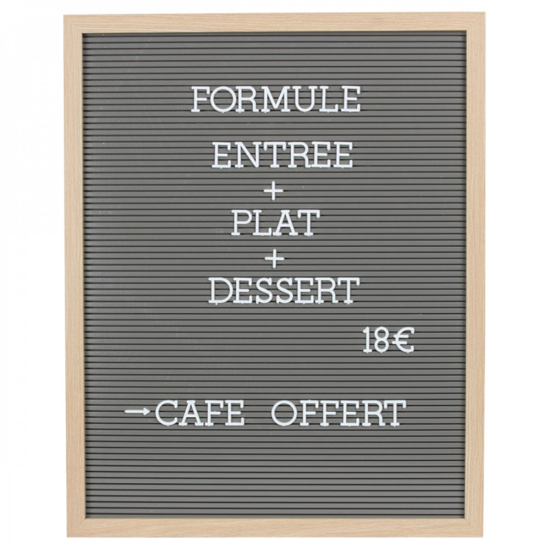 Boîte d'affichage MESSENGER - 40x50cm - CHÊNE - 180 Lettres