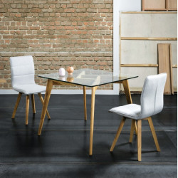 TABLE A MANGER CRISTAL CARREE
