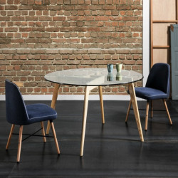 TABLE A MANGER CRISTAL RONDE