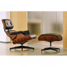 Lounge chair & Ottoman Palissandre précieux / Cuir noir