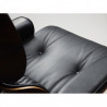 Lounge chair & Ottoman Palissandre précieux / Cuir noir