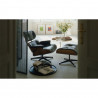 Lounge chair & Ottoman Palissandre précieux / Cuir noir