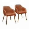 Fauteuil BOGOTA cuir Camel