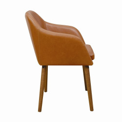 Fauteuil BOGOTA cuir Camel