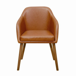 Fauteuil BOGOTA cuir Camel