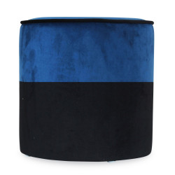 Tabouret CHABA Velours - Black & Navy Blue