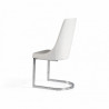 CHAISE VAGA Cuir Blanc