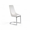 CHAISE VAGA Cuir Blanc