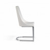 CHAISE VAGA Cuir Blanc